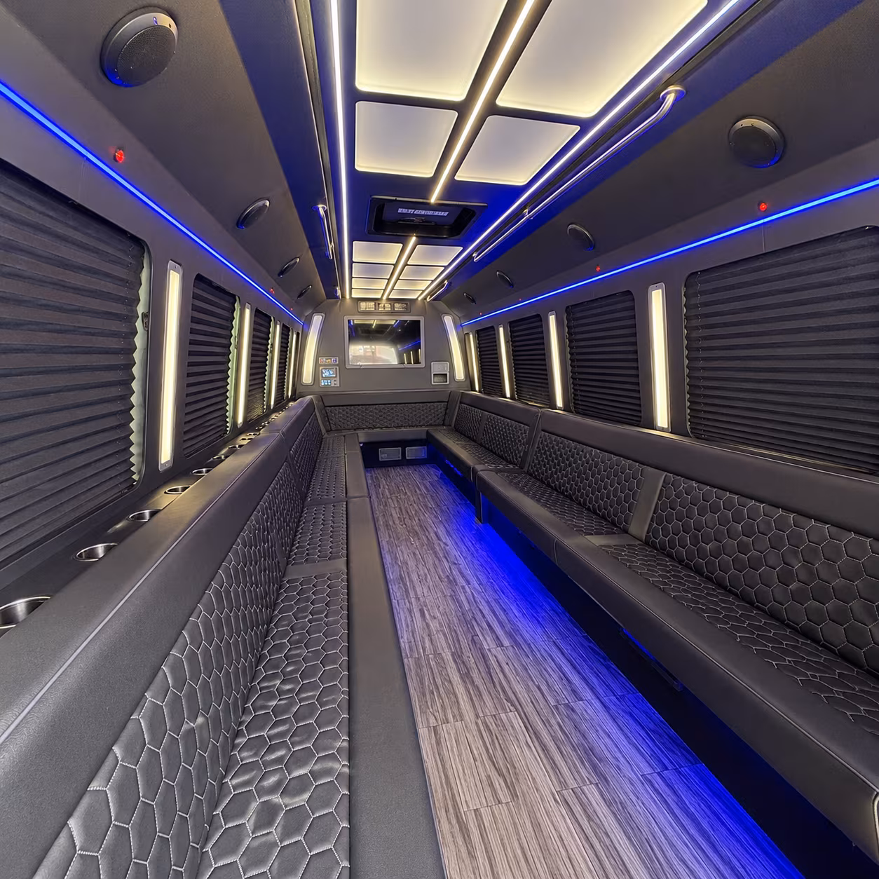 san clemente 30 passenger party bus interior