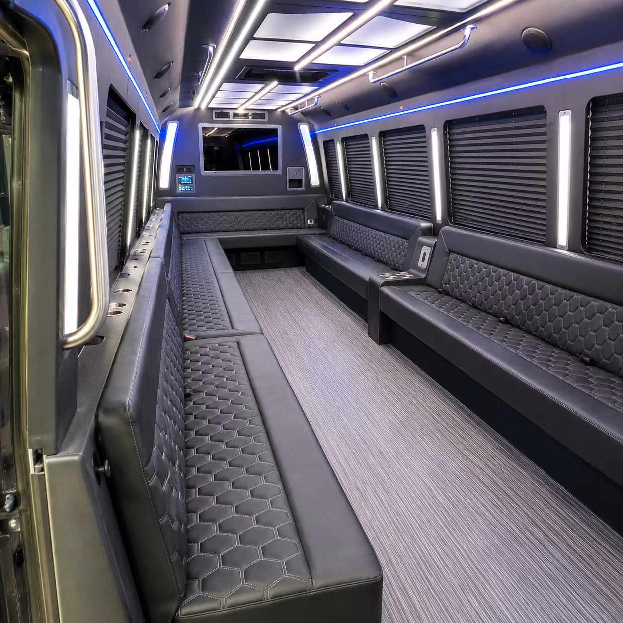 san clemente 40 passenger party bus interior