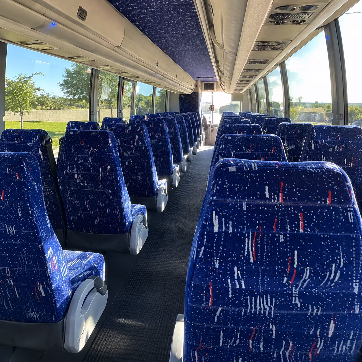 san clemente 56 passenger charter bus interior